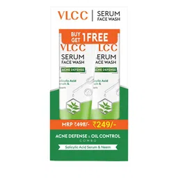 VLCC Set Of 2 Acne Defense Serum Face Wash With Salicylic Acid - 150 ml Each-18