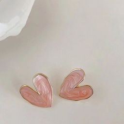 Krelin Heart Shaped Studs Earrings-image-37