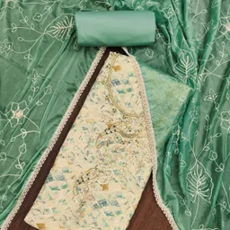 Blissta Embellished Unstitched Dress Material-image-40