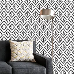 ArtzFolio Printed UV-Resistant Anti-Bacterial Repeating Geometric Grid Peel & Stick Wallpaper-image-44