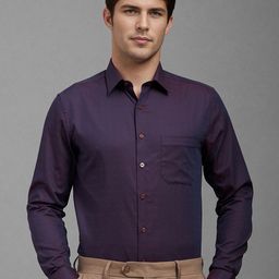 Louis Philippe Men Slim Fit Spread Collar Floral Printed Cotton Formal Shirt-image-8