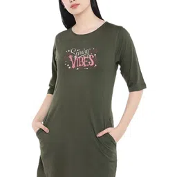 Moda Rapido Print T-shirt Dress-image-76