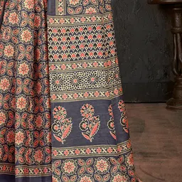 Mitera Ajrak Block Block Print Saree image 3