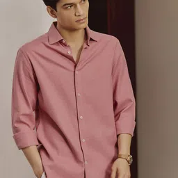Andamen Men Premium Regular Fit Solid Spread Collar Cotton Casual Shirt-image-58