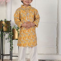 Cutiekins Boys Paisley Printed Regular Kurta with Pyjamas-picture-4