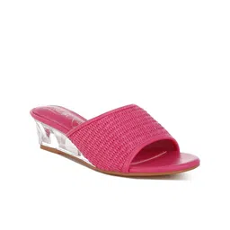 London Rag Women Woven Design Wedge Mules-picture-36
