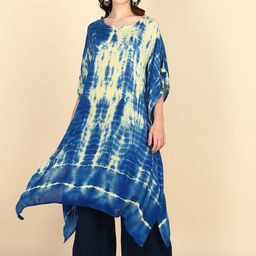 CORSICA Tie and Dye Dyed Crepe Kaftan Midi Dress-10