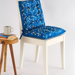 SKANDA FAB 2 Pieces Blue & White Pure Cotton Mosaic Printed Chair Pads-image-71