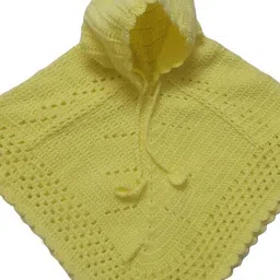 Cute Collection Girls crochet Woolen Poncho-27