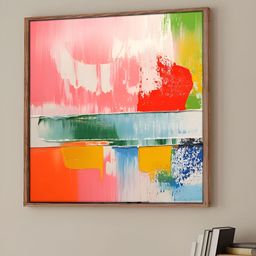 Art Street Red & Pink Abstract Wall Art-41