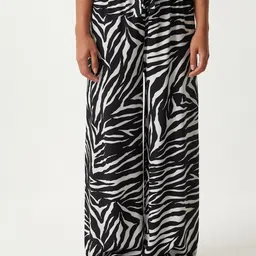 Happiness istanbul Women Loose Fit Abstract Parallel Trousers-60