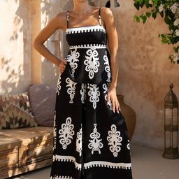 Routes by All About You Printed Shoulder Strap Neck Top With Palazzo Co-Ords-picture-22