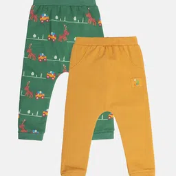 MINI KLUB Boys Pack Of 2 Printed Pure Cotton Lounge Pants-image-61