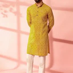 Anouk Men Bandhani Printed Regular Kurta with Pyjamas-13
