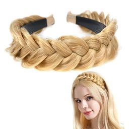 MEGARICH Women Messy Vintage Braid Hairband for Wedding Party-image-21