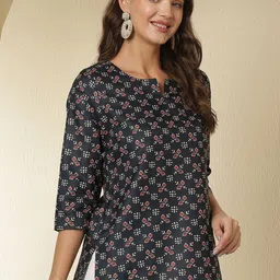Anouk Rustic Ethnic Motifs Printed Three-Quarter Sleeves Kurtis image 2