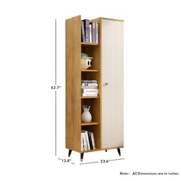 HEXA RED Brown & White Moisture & Termite Resistant Free Standing Book Shelf image 5