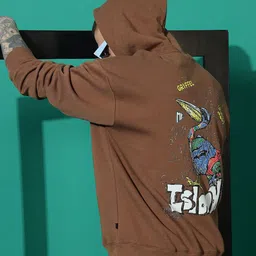 GRIFFEL Men Printed Hooded Sweatshirt-picture-53