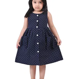 Megha Overseas Polka Dot Print A-Line Dress-32