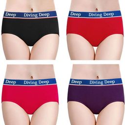 Diving Deep Pack of 4 Cotton Hipster Briefs-image-76