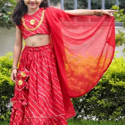Mamma's Bear Girls Cotton Ready to Wear Lehenga Choli-picture-34