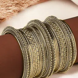 OOMPH Set Of 26 Antique Bangles-14