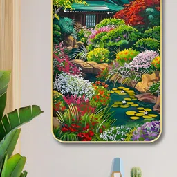 Myntra Elegant Homes Green & Yellow Floral and Botanical Wood Wall Art-image-51