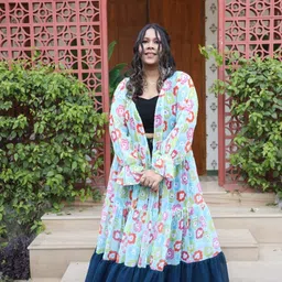Swadeshi Shringaar Women Printed Longline Shrug-image-56