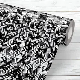 ArtzFolio White & Black Printed UV-Resistant Peel & Stick Wallpaper-image-52