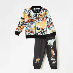 Blue Giraffe Boys Printed Hooded Sweatshirt-picture-25