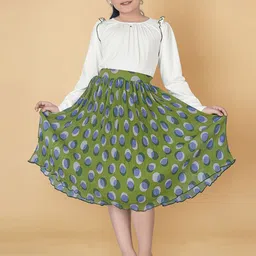 YK Girls Top with Skirt-56