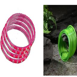 1ST TIME Set Of 16 Pink Alloy Artificial Stones & Beads Bangles-picture-22