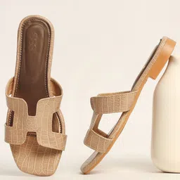Street Style Store Women Open Toe Flats-15