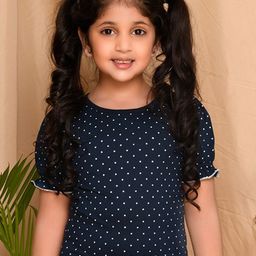 Kids Cave Girls Printed Pockets T-shirt-image-81