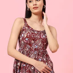 Istyle Can Printed A-Line Top-image-99