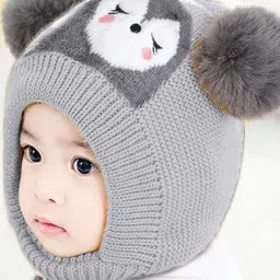 SYGA Unisex Kids Woollen Beanie-12