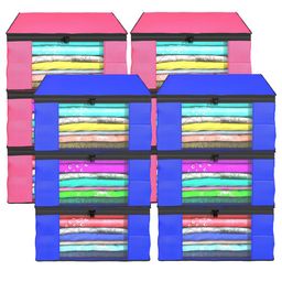 Kuber Industries Blue Set of 6 Regular Drawer Organiser Organisers-26