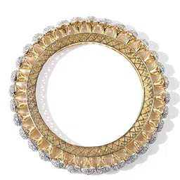 YouBella Set Of 2 Gold-Plated & White Stone-Studded Bangles image 3