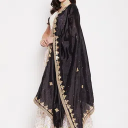 Clora Creation Embroidered Dupatta with Gotta Patti image 2