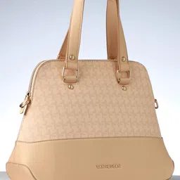 Van Heusen Geometric Printed Structured Handheld Bag image 5