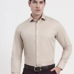 METAL Men Micro Ditsy Cotton Slim Fit Formal Shirt-image-87