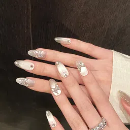 StyleCast x Revolte Set Of 10 Artificial Reusable Nails- White image 2