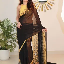 Sitanjali Floral Pure Georgette Bagh Saree-image-35