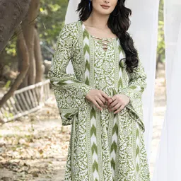 MABISH by Sonal Jain Ethnic Motifs Print Flared Sleeve Fit & Flare Dress-image-9