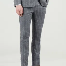 HACKETT LONDON Men Relaxed Fit Mid-Rise Formal Trousers-image-56