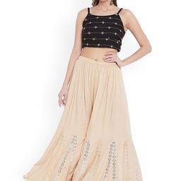 SRISARAS Women Embroidered Flared Palazzos-picture-27