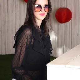 Sera Tie-Up Neck Chiffon Top-picture-29