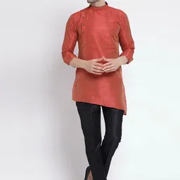 TS LIFESTYLE Men Regular Dupion Silk Kurta with Pyjamas-image-85