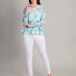 DELIS Floral Print Georgette Top-picture-2