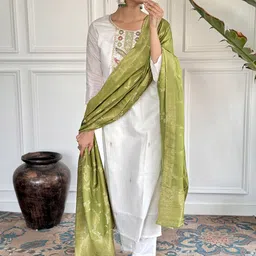KALINI Women Ethnic Motifs Embroidered Regular Kurta with Trousers & With Dupatta-26